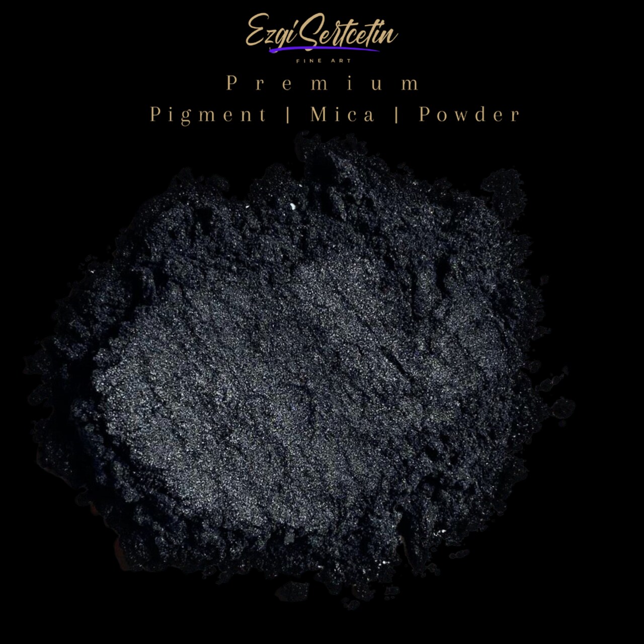 Premium Pigment Powder 50g | Authentic Unique & Bright Pearlescent Metallic and Neon Colors | Especially Formulated for Artwork, Resin, Slime, Plasticine and more by Ezgi Sertcetin